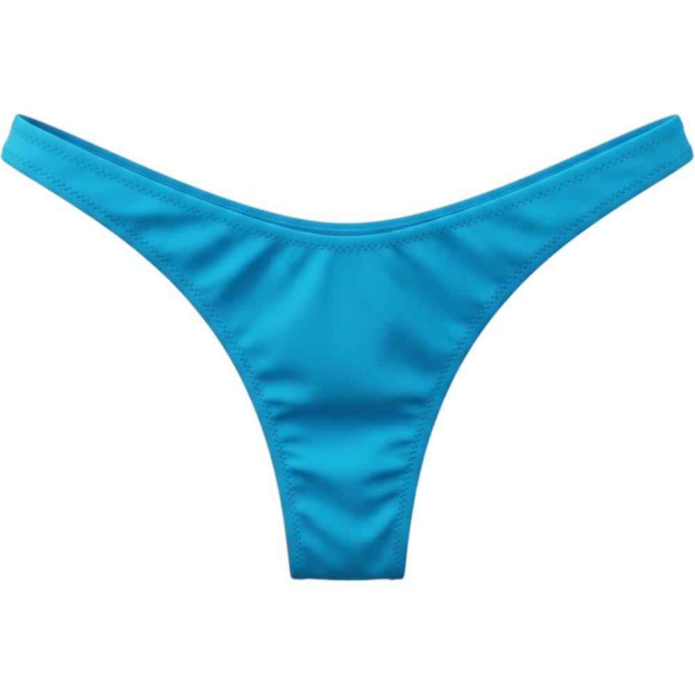 SKIMS Micro Tanga Bikini Bottom‎ Aqua Blue Swimwear Size XL